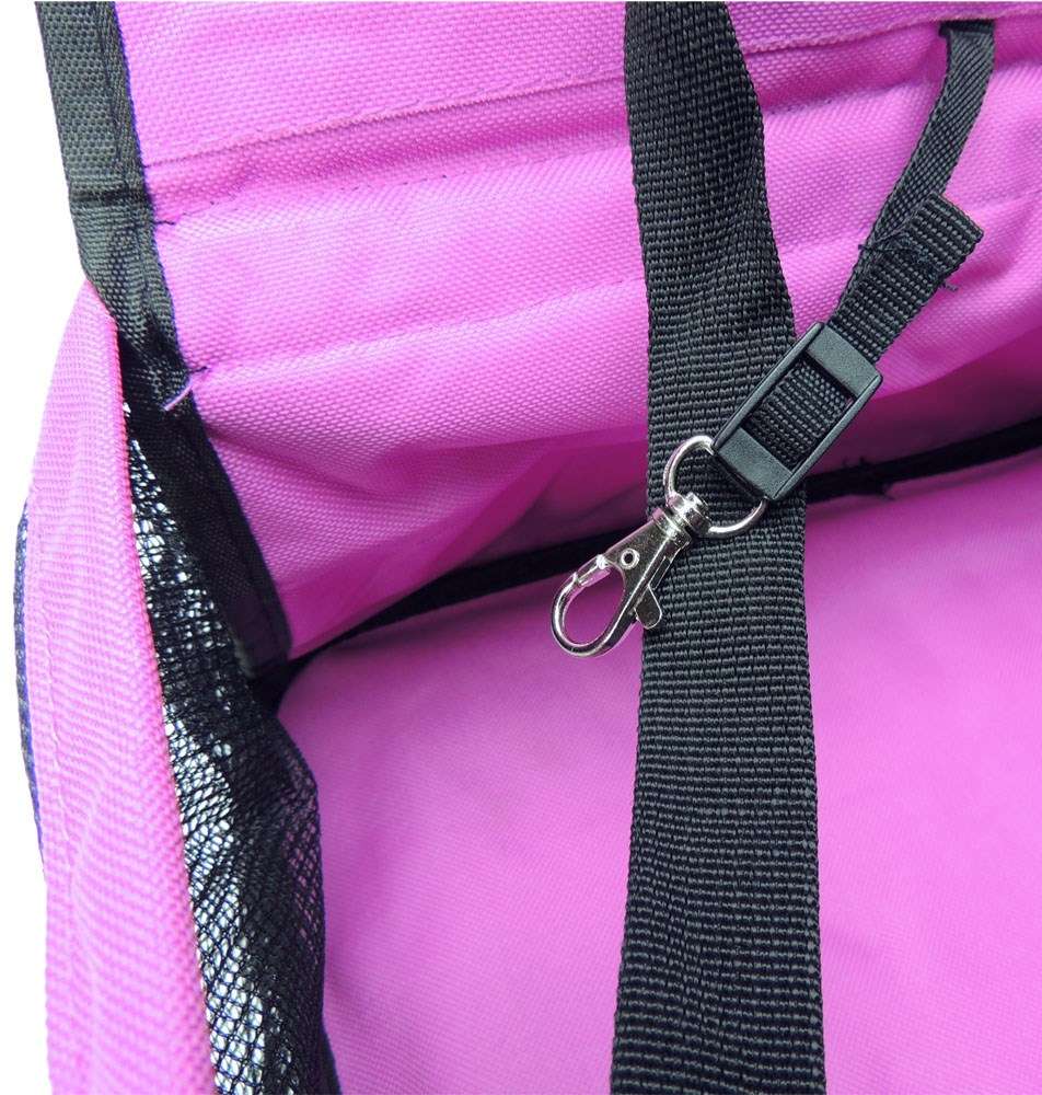Assento Car Seat Chalesco Rosa para Cães e Gatos - Tam. Único