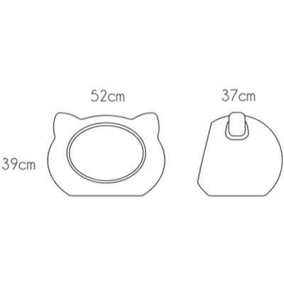 Casa Guisa Pet Cat Cave com Almofada - Rosa