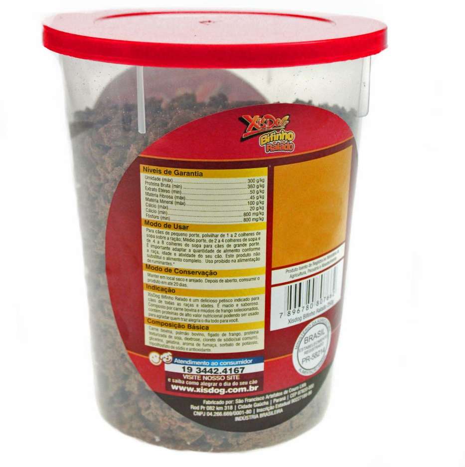 Xis Dog Bifinho Ralado - 250gr (Pote)