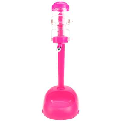 Bebedouro Chalesco com Suporte e Comedouro - Rosa