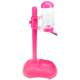 Bebedouro Chalesco com Suporte e Comedouro - Rosa