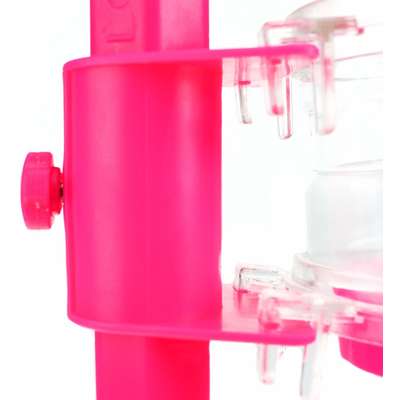 Bebedouro Chalesco com Suporte e Comedouro - Rosa