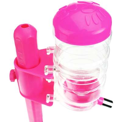 Bebedouro Chalesco com Suporte e Comedouro - Rosa