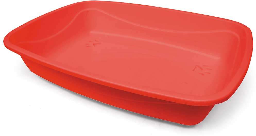 Bandeja Higiênica Pet Injet Luxo Patas Sanicats Vermelho - Tam. Único