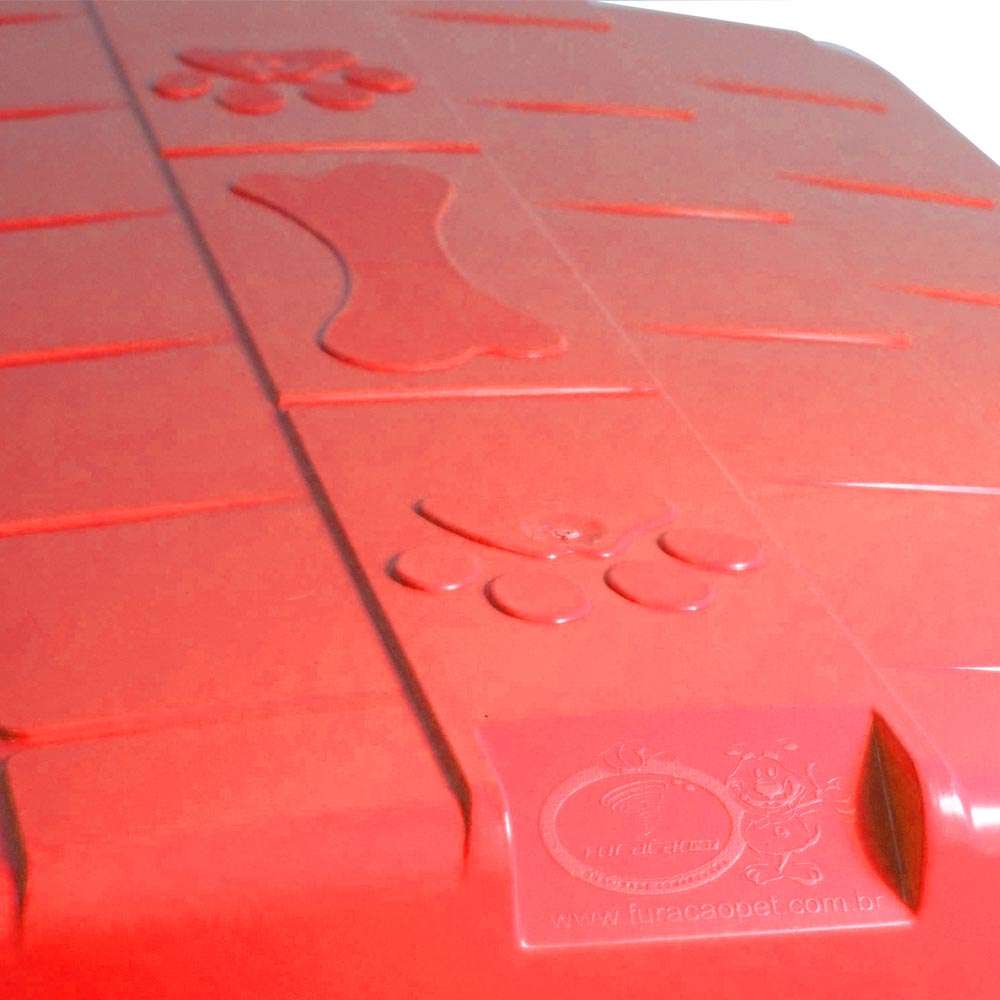 Casa Furacão Pet de Plástico Vermelho - Nº 04