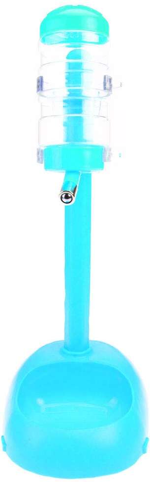 Bebedouro Chalesco com Suporte e Comedouro Azul - Tam. Único
