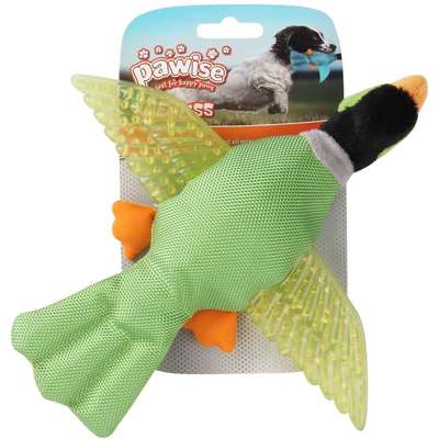 Brinquedo Pássaro Pawise de Nylon e Borracha com Apito - Verde