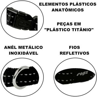 Colar Rogz Utility - Preto