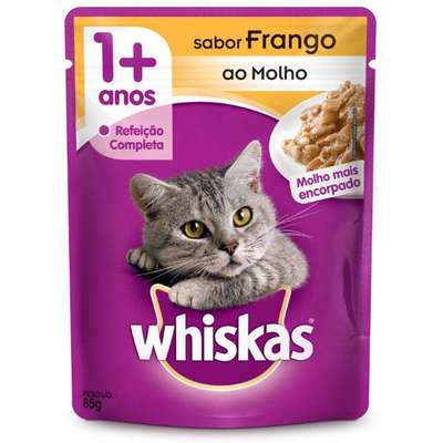 Ração Whiskas Sachê Frango para Gatos Adultos