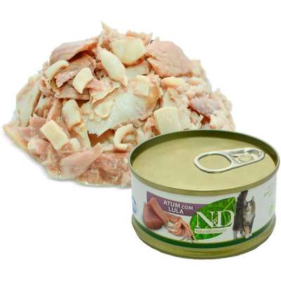 Ração Farmina N & D Úmida de Atum e Lula para Gatos