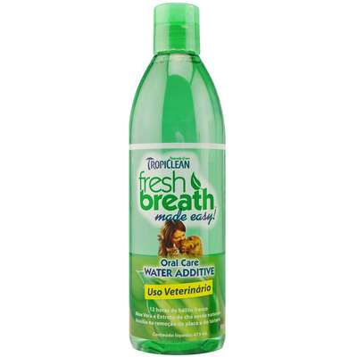 Enxaguante Bucal Tropiclean Fresh Breath Water Additive para Cães e Gatos - 473 mL
