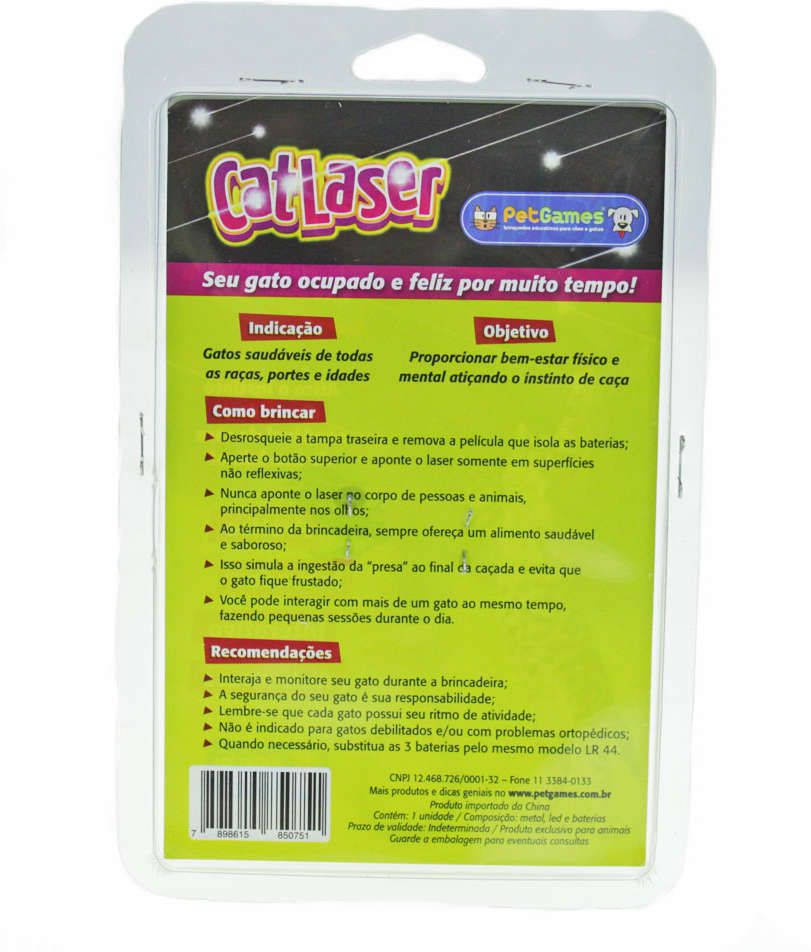 Brinquedo Pet Games Cat Laser Cores Sortidas - Tam. Único
