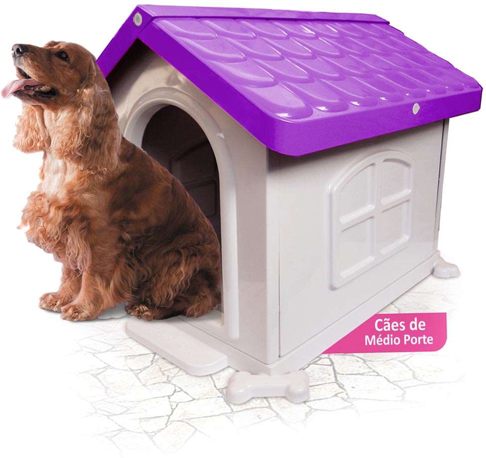 Casa Pet Injet Plástica Lilás - Tam. 03