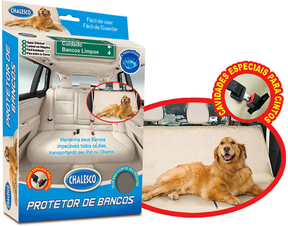 Capa de Proteção Chalesco para Banco Traseiro do Carro