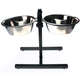 Comedouro American Pets Duplo Ajustável de Inox - 1,9 Litros