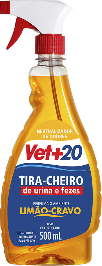 Spray Neutralizador de Odores Vet+20 Tira Cheiro Limão Cravo - 500 mL