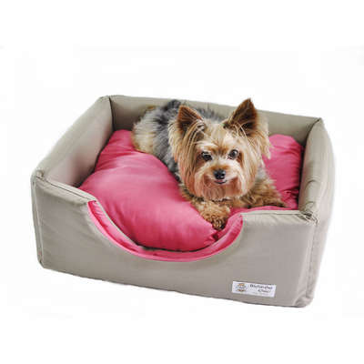 Cama Bichinho Chic Standard Bege com Rosa