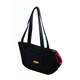 Bolsa Transporte Bichinho Chic Preto com Vermelho