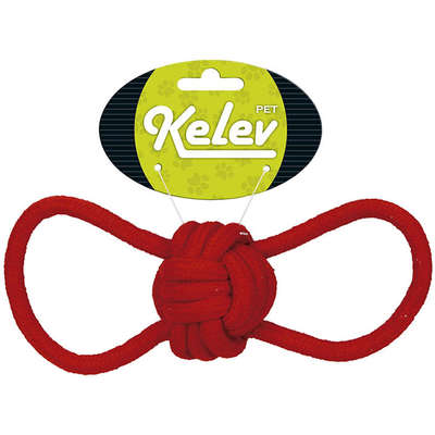 Brinquedo Jambo Mordedor Corda Bola Rings Vermelho Kelev