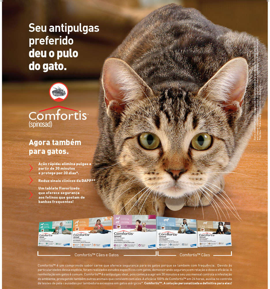 Antipulgas Comfortis 270 mg para Cães e Gatos de 4,5 a 9Kg - 3 Comprimidos