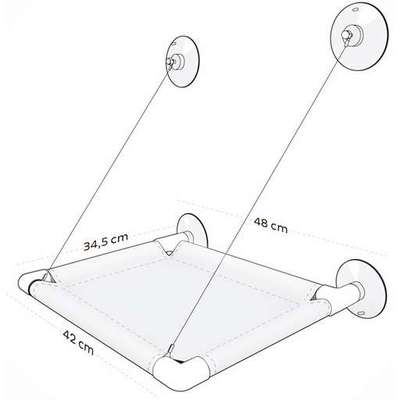 Cama Catbed Gatton para Gatos Listrada Vermelho - Médio