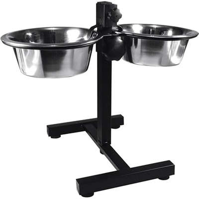 Comedouro Jambo Inox Duplo Ajustável
