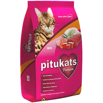 Ração Pitukats Mix Gatos Adultos - 8 kg