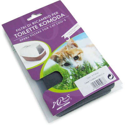 Conjunto 3 filtros para Banheiro United Pets Komoda - Preto