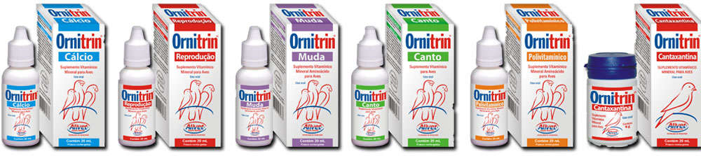 Suplemento Vitamínico Alivet Ornitrim Cantaxantina para Pássaros - 6 g