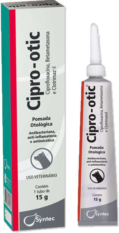 Pomada Otológica Syntec Cipro Otic para Cães - 15 g