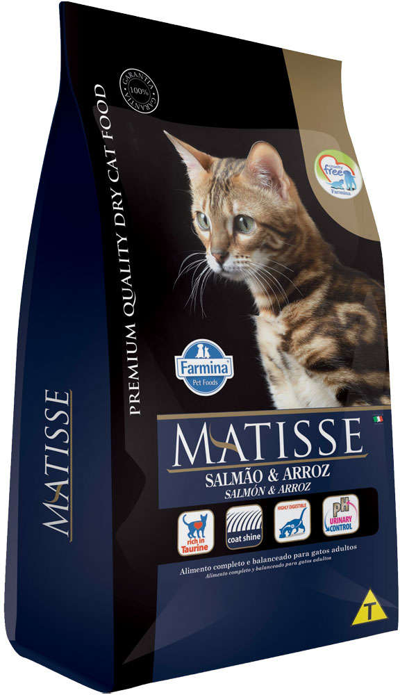 Ração Farmina Matisse Salmão e Arroz para Gatos Adultos - 7,5Kg