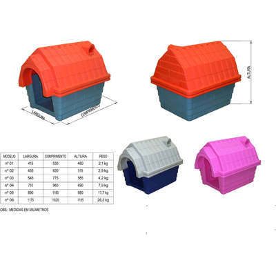 Casa Clicknew com Chaminé - Cinza com Vermelho