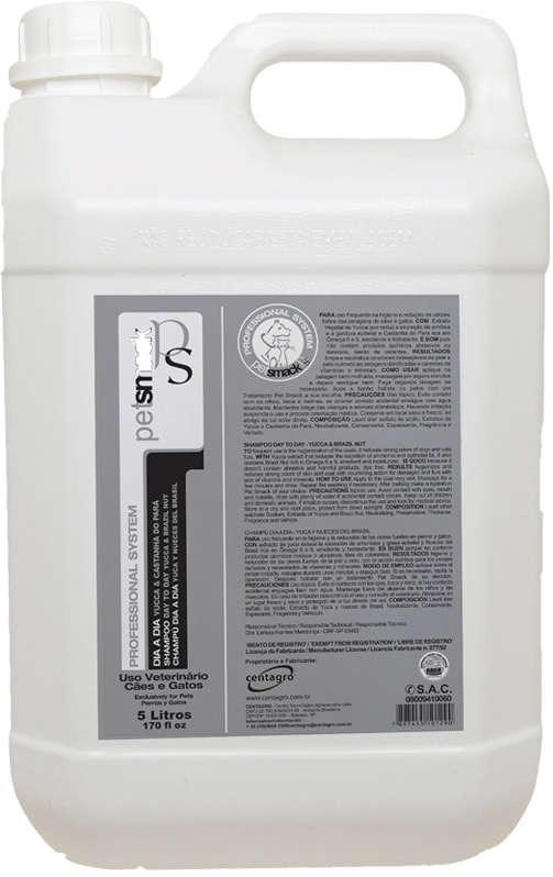 Shampoo Dia Dia Eliminador de Odor Centagro Pet Smack para Cães e Gatos - 5 Litros