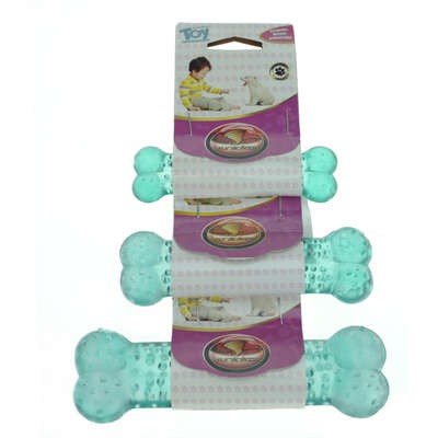 Brinquedo Osso Plaque Ataque Pvc Flex com Cravo - Verde