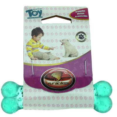 Brinquedo Osso Plaque Ataque Pvc Flex com Cravo - Verde