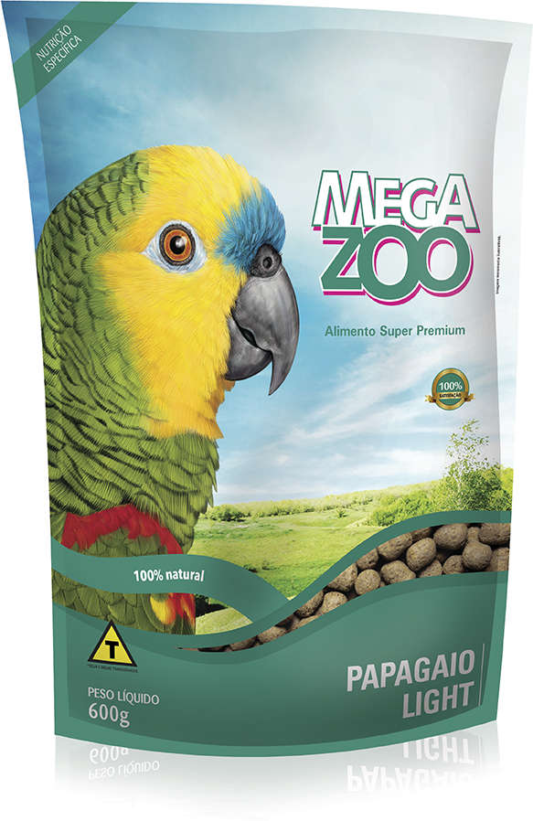 Ração Megazoo para Papagaio light - 600 g