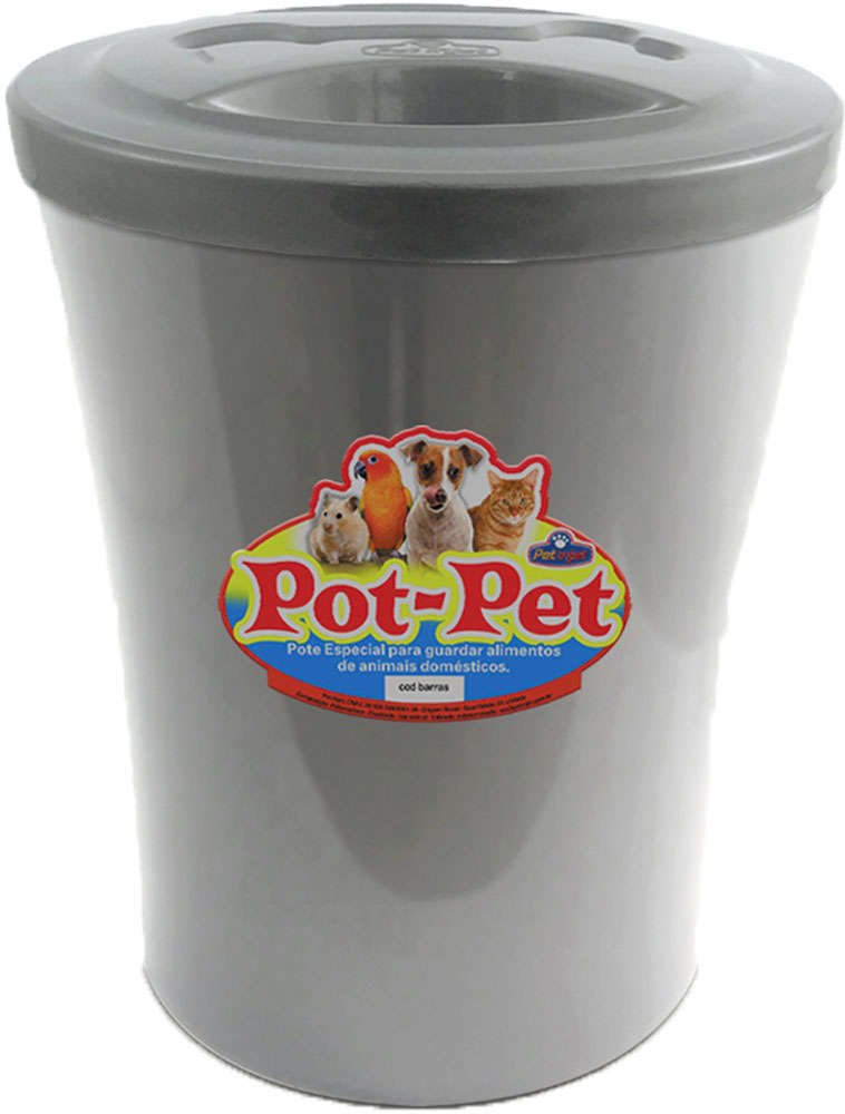 Kit Capis Regina Pot Pet Prata 10 L + Concha Dosadora