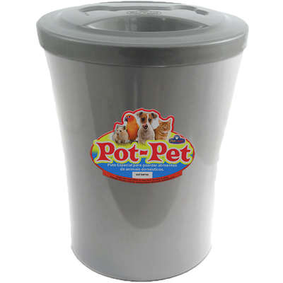 Kit Capis Regina Pot Pet Prata 10 L + Concha Dosadora