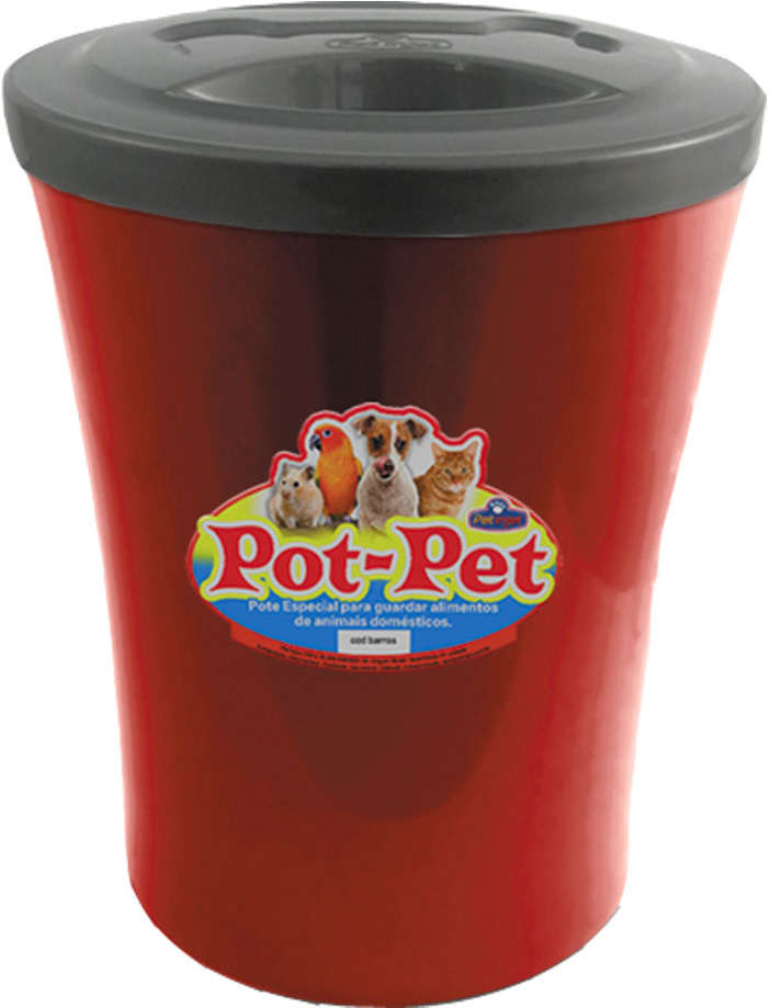 Kit Capis Regina Pot Pet Vermelho 10 L + Concha Dosadora - Tam. Único