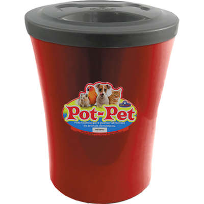 Kit Capis Regina Pot Pet Vermelho 10 L + Concha Dosadora