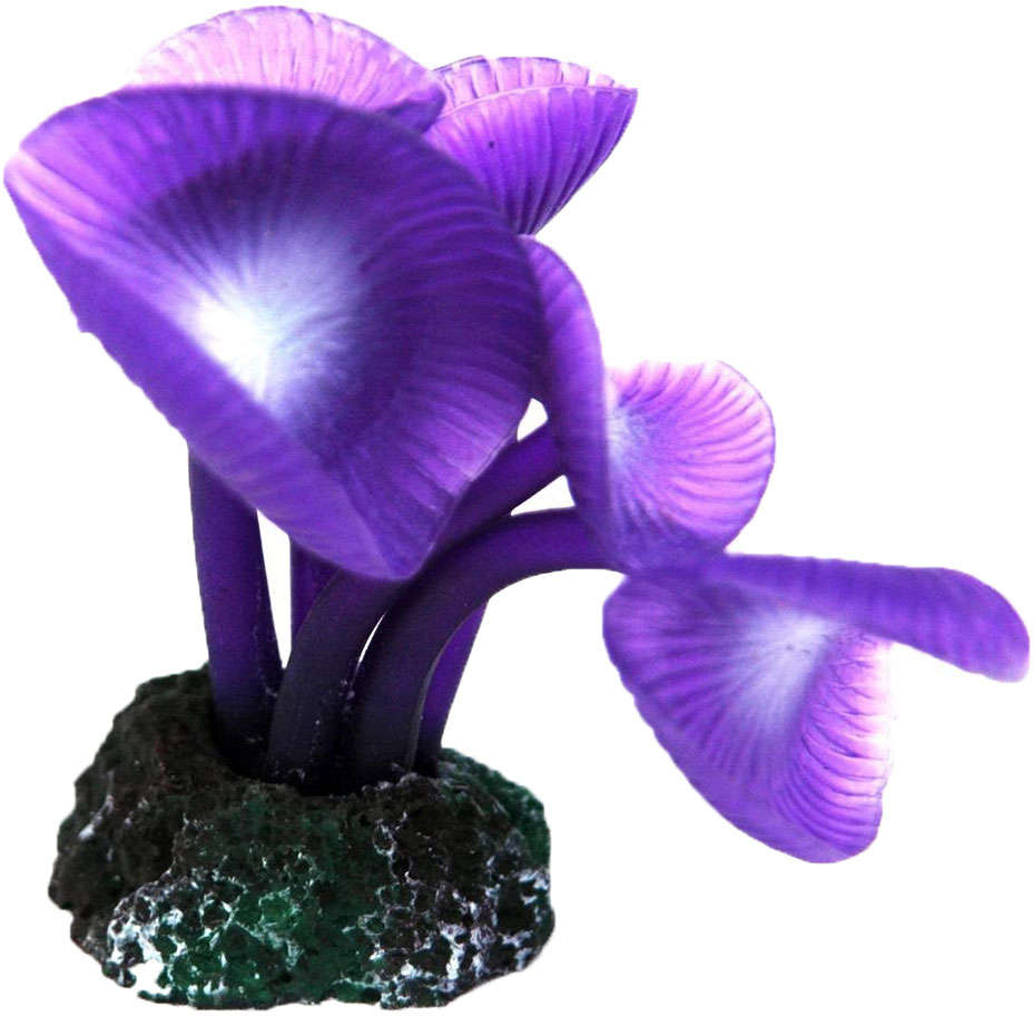 Enfeite de Silicone Soma Coral Mushroom Long Stem - Roxo