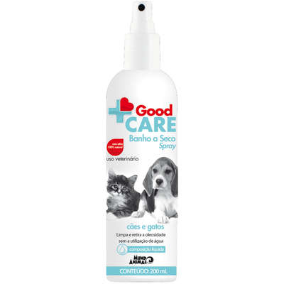 Banho a Seco Spray Mundo Animal Good Care para Cães e Gatos