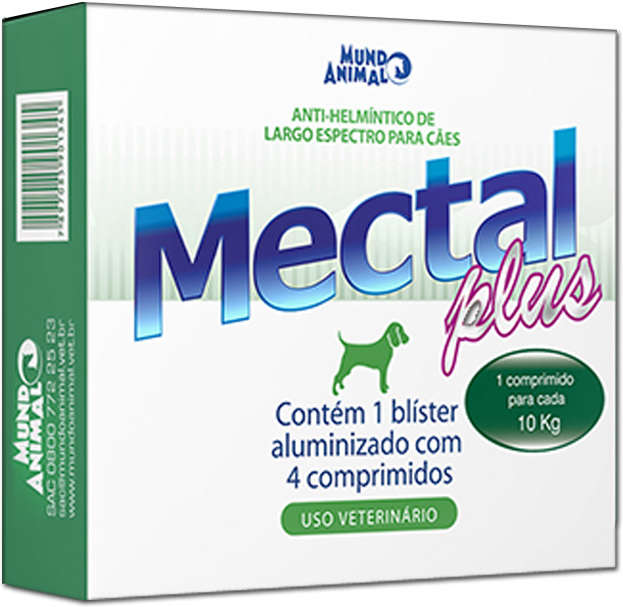 Vermífugo Plus Mundo Animal Mectal para Cães 4 Comprimidos - 660 mg
