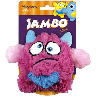 Brinquedo Jambo Bola Monster Pelúcia Rosa