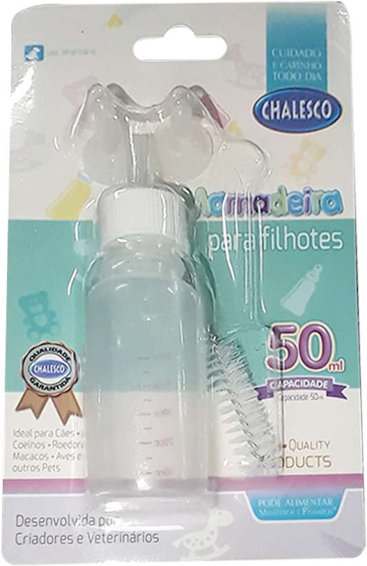Mamadeira para Filhotes de Cães e Gatos Chalesco - 50 ml