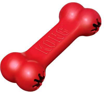 Brinquedo Interativo KONG Goodie Bone 10014 com Dispenser para Petisco Vermelho - Tam. G