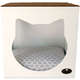 Cama Hello Pet Colmeia Cinza com Arranhador Branca