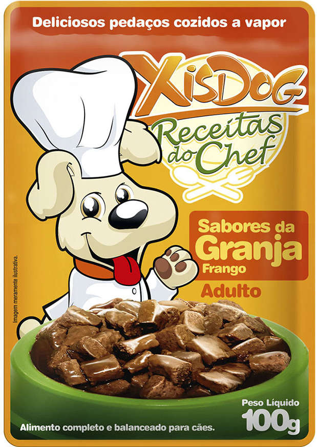 Ração Úmida XisDog Receitas do Chef Adulto Sabores da Granja Frango - 100 g