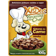 Alimento Ùmido Xisdog Sabores do Carne para Cães