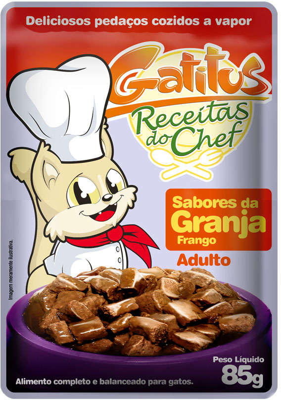 Ração Úmida Gatitus Sabores da Granja para Gatos - 85 g